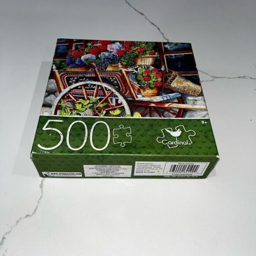 Cardinal 500 Piece Puzzle with Floral Bicycle Design